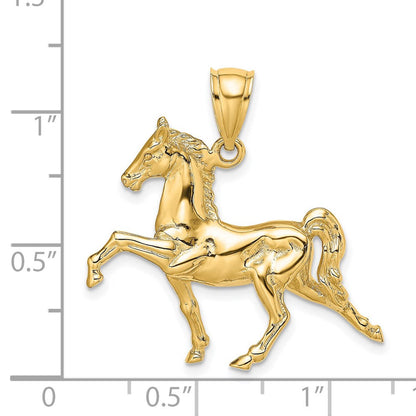 14K Gelbgold 3-D Tennessee Walking Horse Charm