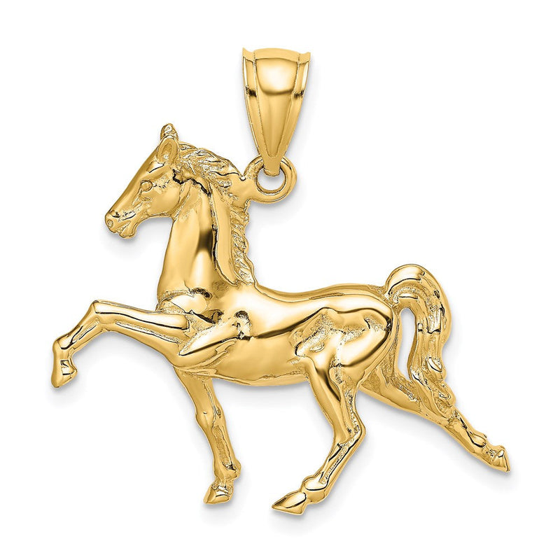 14K Gelbgold 3-D Tennessee Walking Horse Charm