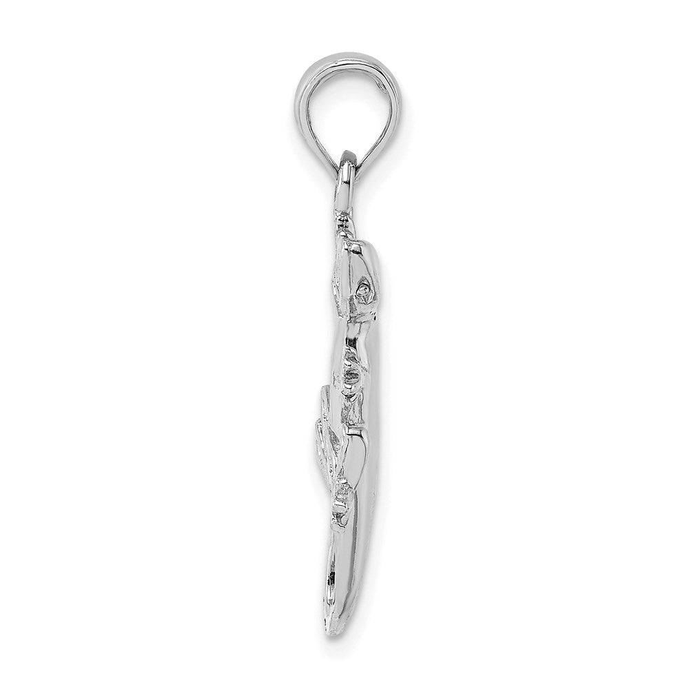 14K Weißgold Gecko-Charm