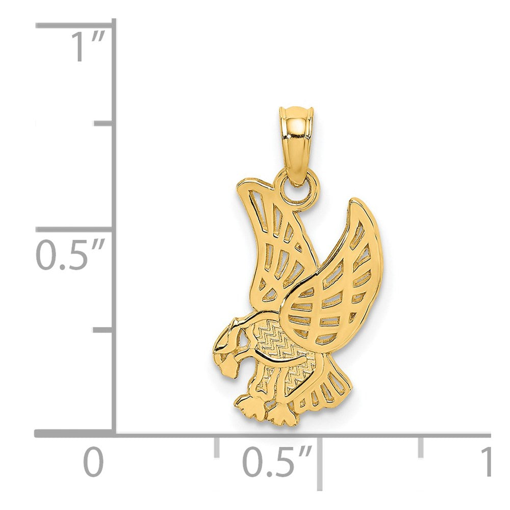 14K Gelbgold Adler Landing Charm