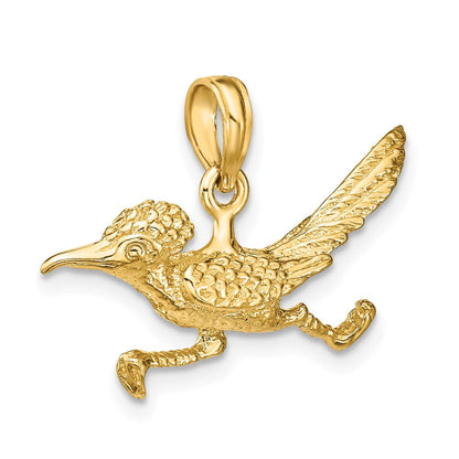 14K Gelbgold 3-D Roadrunner-Charm