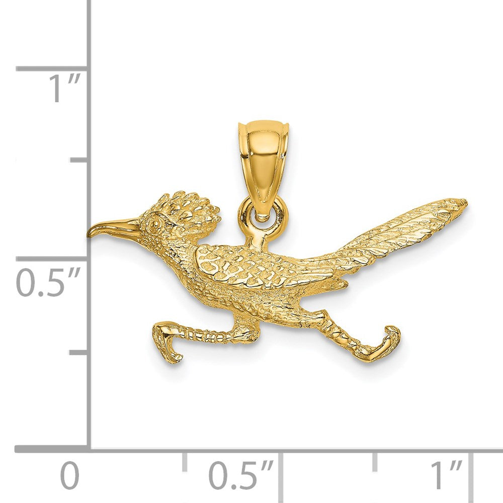 14K Gelbgold 3-D Roadrunner-Charm