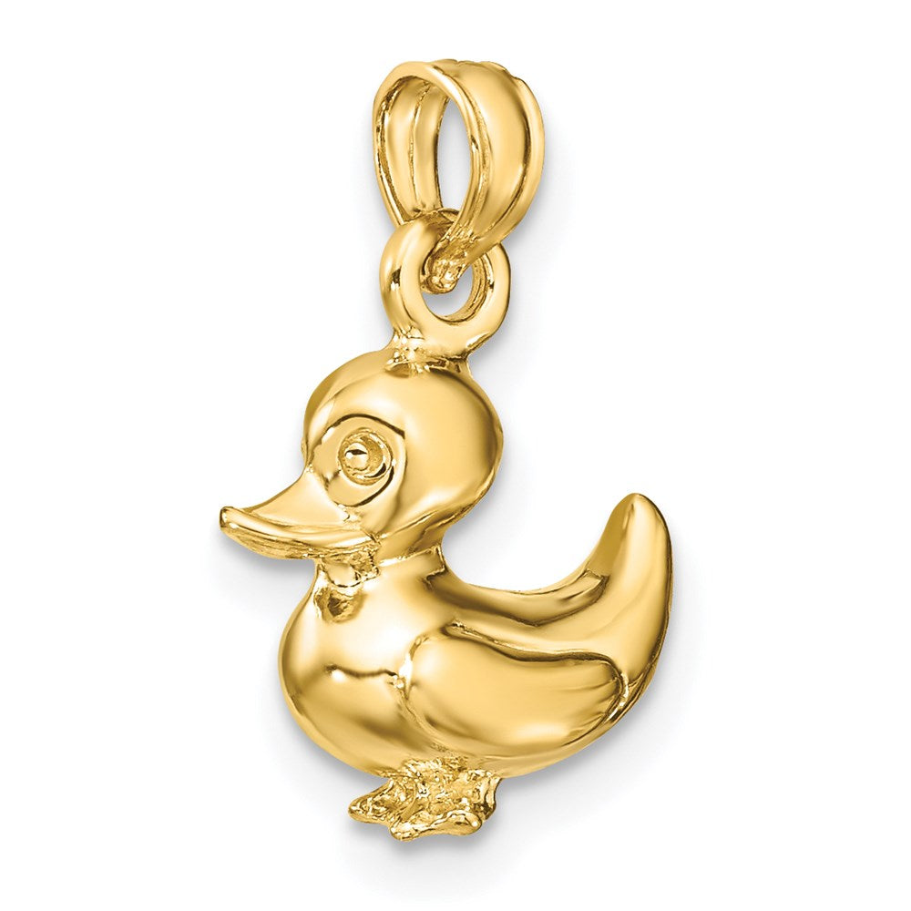 14K Gelbgold 3-D Entenküken-Charm