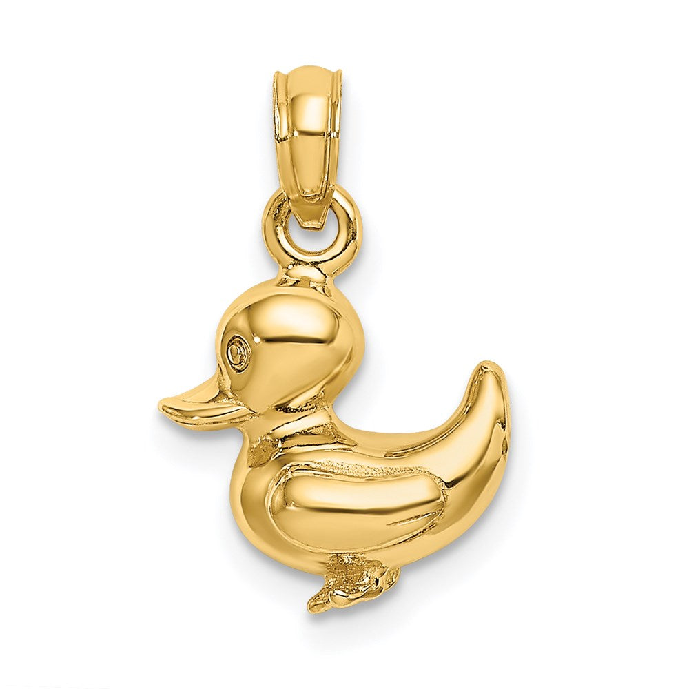 14K Gelbgold 3-D Entenküken-Charm