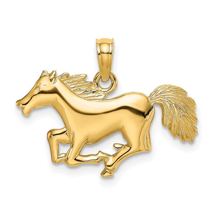 14K Gelbgold Laufendes-Pferd-Charm