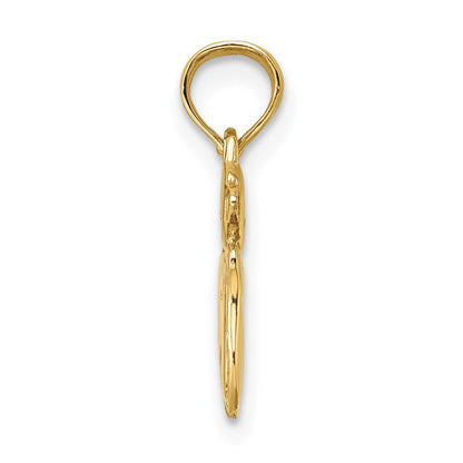 14K Gelbgold 3-d Poliert Zwei Kittens Charm