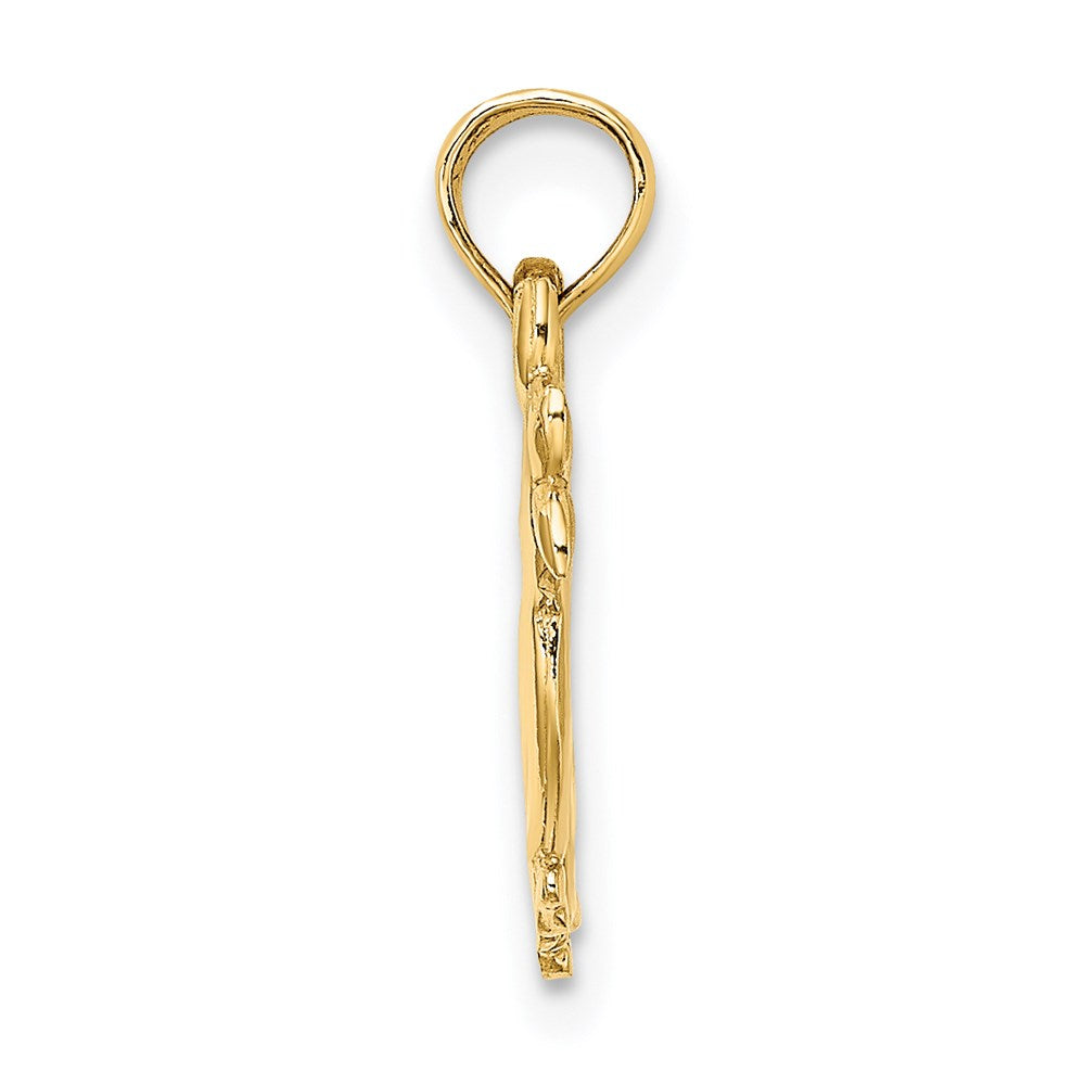 14K Gelbgold 3-d Zwei Ducks Charm