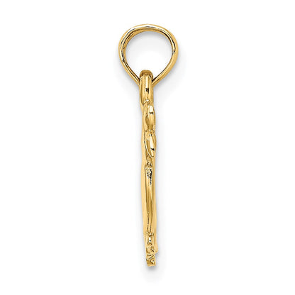 14K Gelbgold 3-d Zwei Ducks Charm