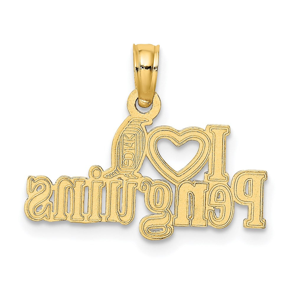 14K Gelbgold I Herz Penguins mit Pinguin Charm