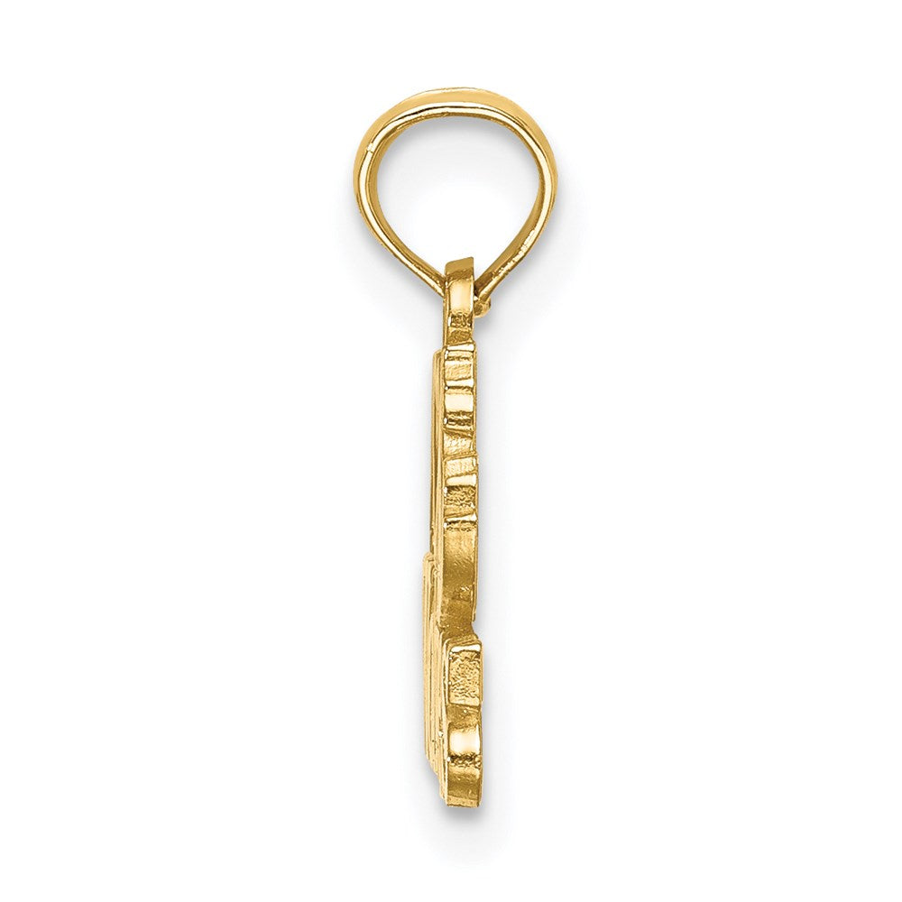 14K Gelbgold I Herz Wolves Charm