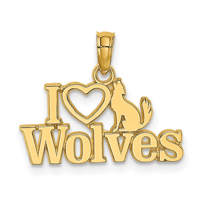 14K Gelbgold I Herz Wolves Charm