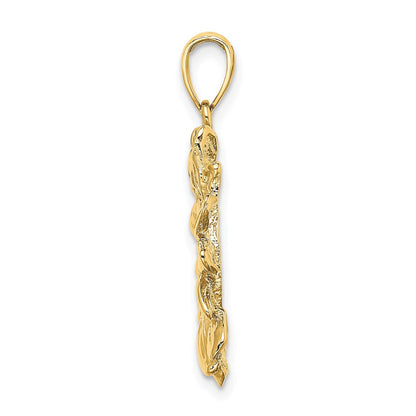 14 Karat Gelbgold Lächelnde-Sonne-Charm