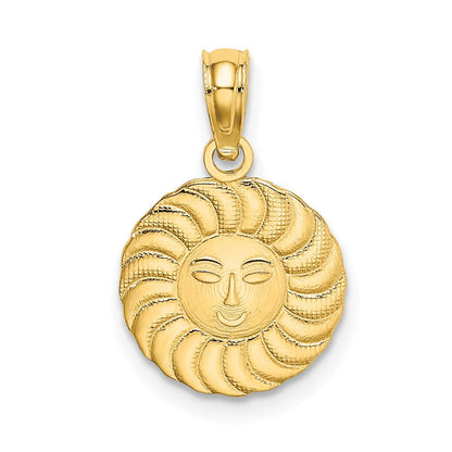 14K Gelbgold Sonne Charm
