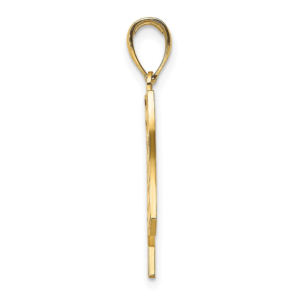14K Gelbgold Charm mit Emaille-Amerikanische-Flagge** Alternativ, noch natürlicher formuliert: **14K Gelbgold Charm mit Amerikanischer Flagge in Emaille