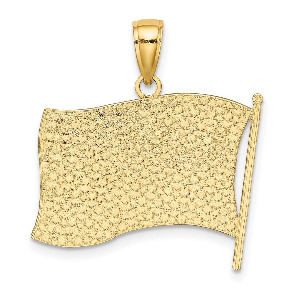 14K Gelbgold Charm mit Emaille-Amerikanische-Flagge** Alternativ, noch natürlicher formuliert: **14K Gelbgold Charm mit Amerikanischer Flagge in Emaille