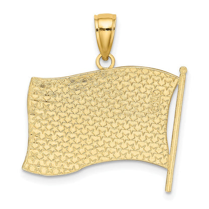 14K Gelbgold Charm mit Emaille-Amerikanische-Flagge** Alternativ, noch natürlicher formuliert: **14K Gelbgold Charm mit Amerikanischer Flagge in Emaille