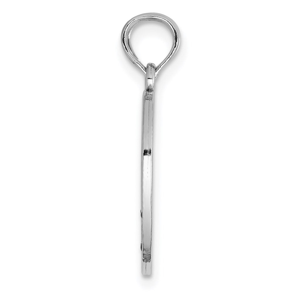 14K Weißgold Emaille „BIG-LITTLE SISTER" Herz-Charm zum Auseinanderbrechen