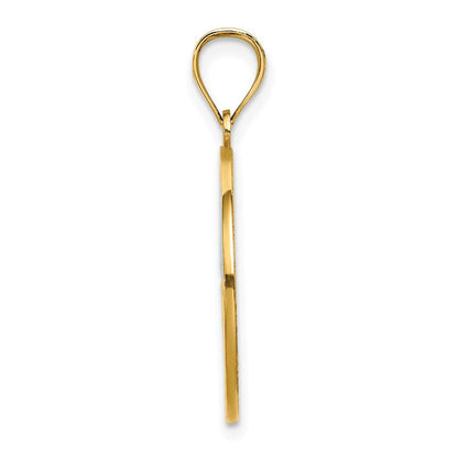 14 Karat Gelbgold Charm „OCEAN CITY NEW JERSEY“ mit mehrfarbigem Emaille-Strand-Design