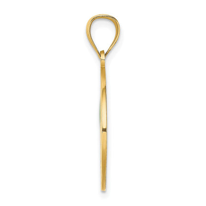 14K Gelbgold Charm mit mehrfarbigem Emaille-Strandmotiv "CAPE MAY NEW JERSEY