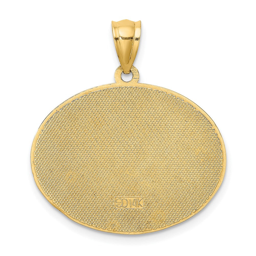 14K Gelbgold Charm mit mehrfarbigem Emaille-Strandmotiv "CAPE MAY NEW JERSEY