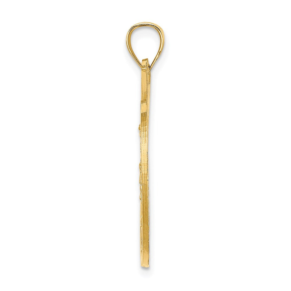 14K Gelbgold Charm „New York“-Apfel mit roter Emaille und NY-Skyline