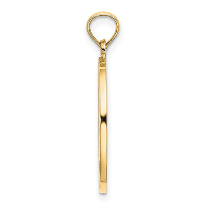 14K Gelbgold emaillierter wendbarer Kinderanhänger "Gebet" mit Jungen-Charm