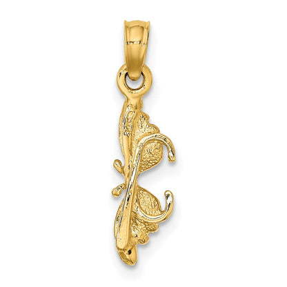 14K Gelbgold Orange Emailliert Schmetterling Sunglasses Charm