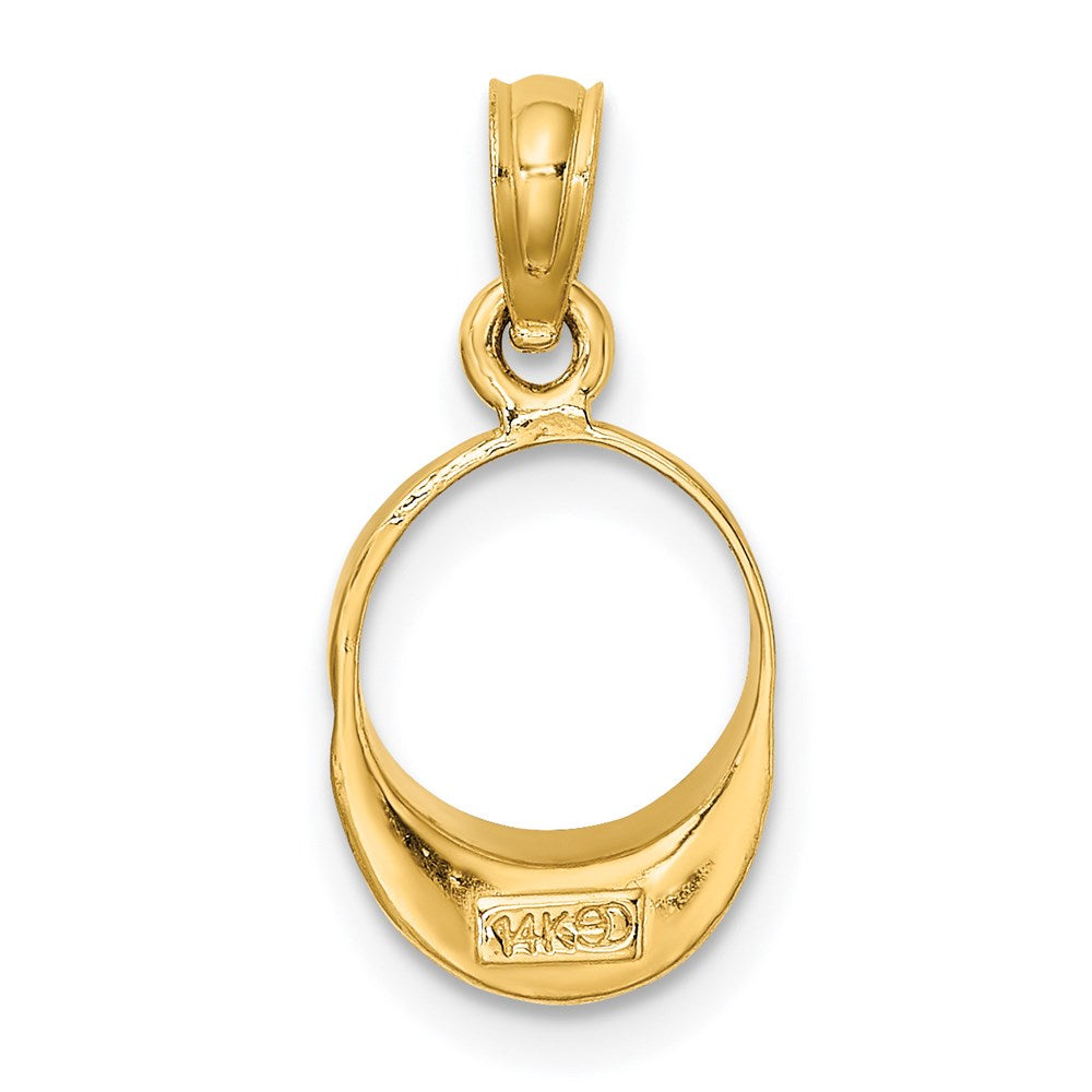 14K Gelbgold Fuschia Emailliert Beach Sonne Visor Charm