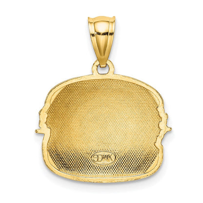 14K Gelbgold mit Emaille-Cheeseburger-Charm