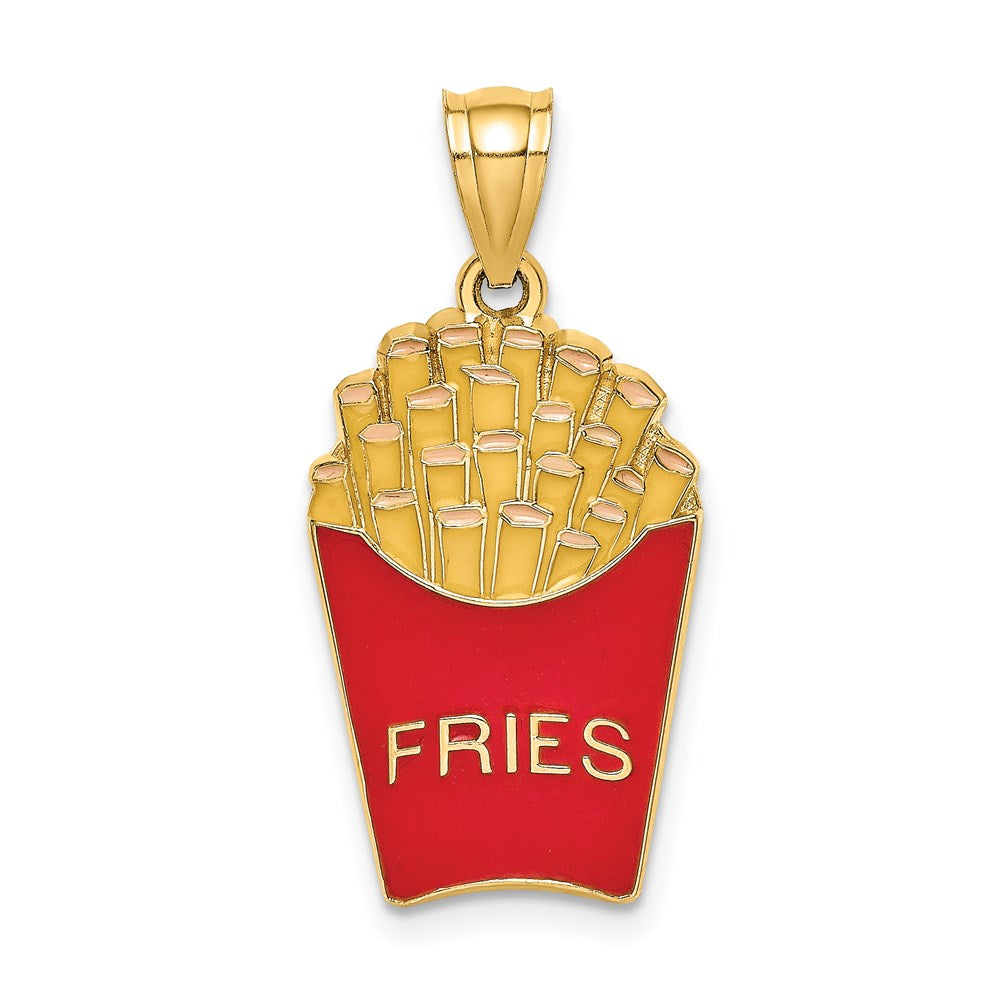 14K Gelbgold-Charm „Pommes Frites“ mit Emaille