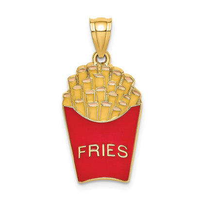 14K Gelbgold-Charm „Pommes Frites“ mit Emaille