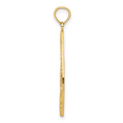14K Gelbgold Kolibri- und Blumen-Charm mit Emaille