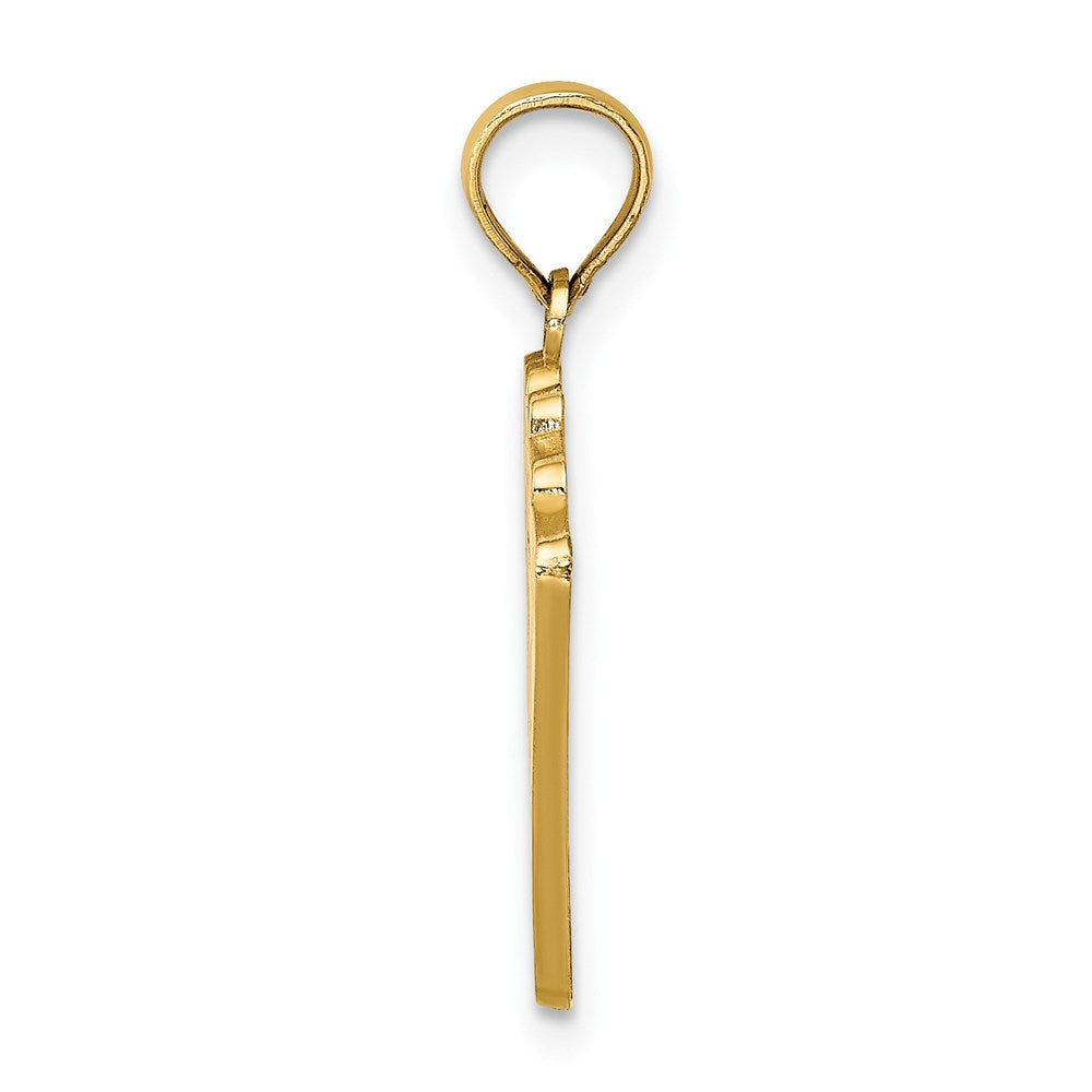 14K Gelbgold Emaille-Charm „Royal Flush Spielkarten“