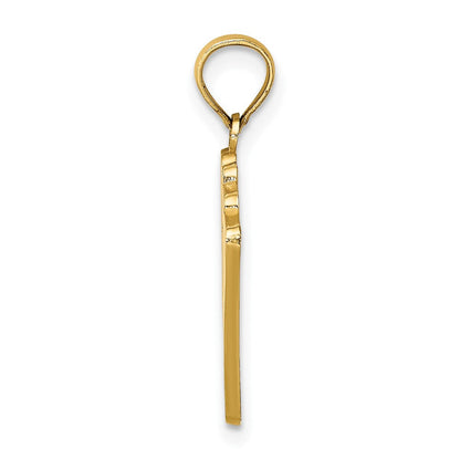 14K Gelbgold Emaille-Charm „Royal Flush Spielkarten“