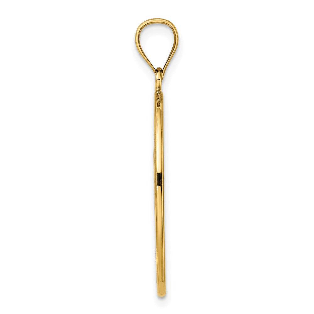 14K Gelbgold Buntglas-Marienkäfer-Charm oval mit Emaille