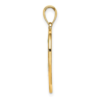 14K Gelbgold Emaille-Delfine-im-Herz Charm** Alternative, natürlicher formuliert: **14K Gelbgold Charm „Delfine im Herz“ mit Emaille