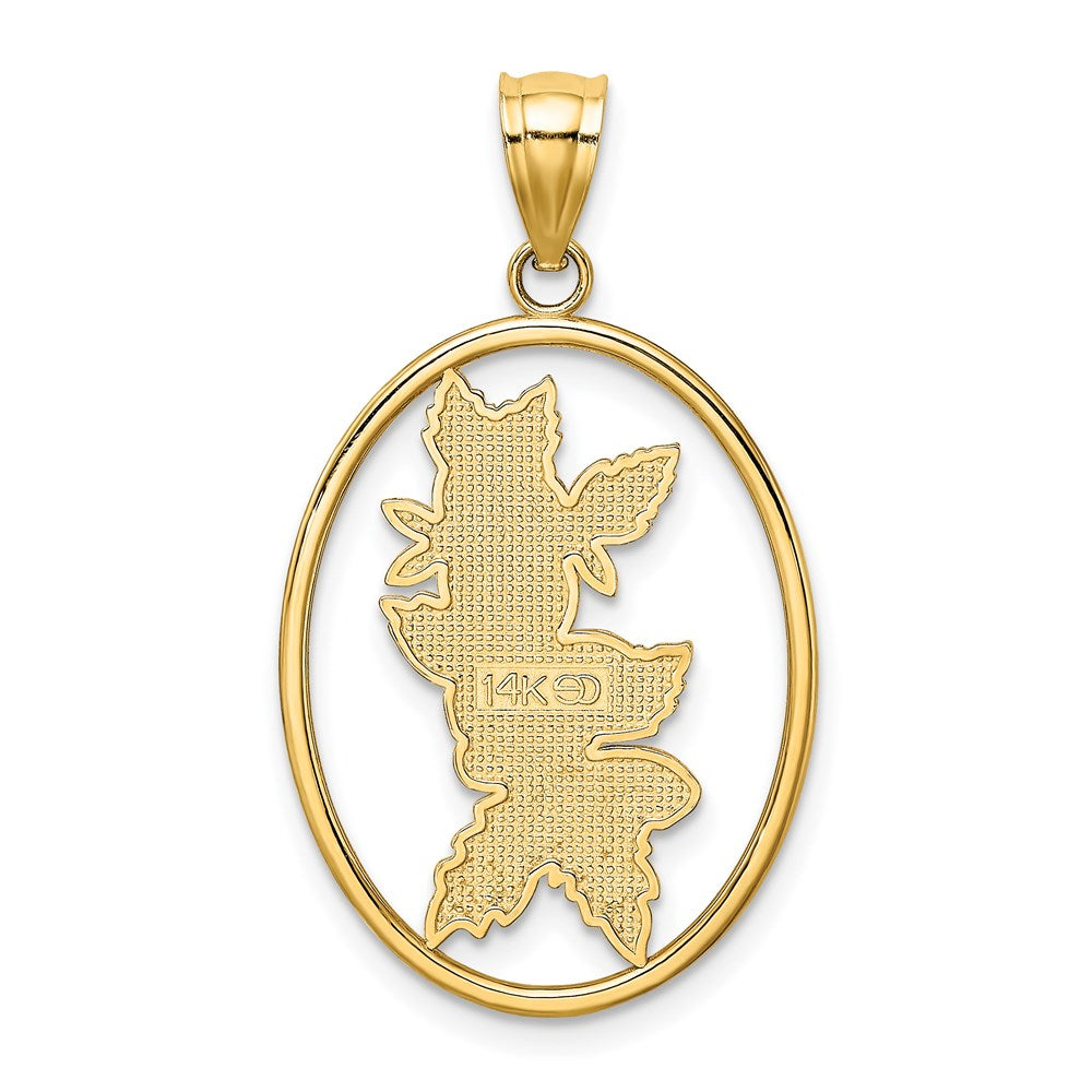 14K Gelbgold Emaille-Charm „Hummel und Blumen“