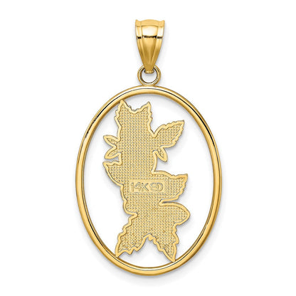 14K Gelbgold Emaille-Charm „Hummel und Blumen“