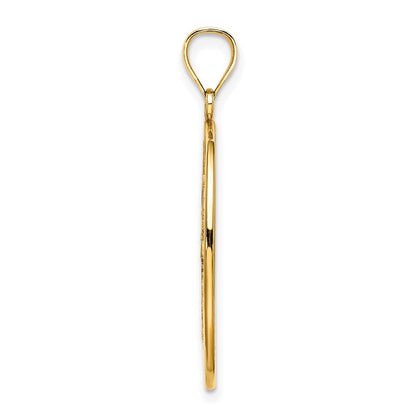 14K Gelbgold Charm Engelfisch in Unterwasserszene mit Emaille