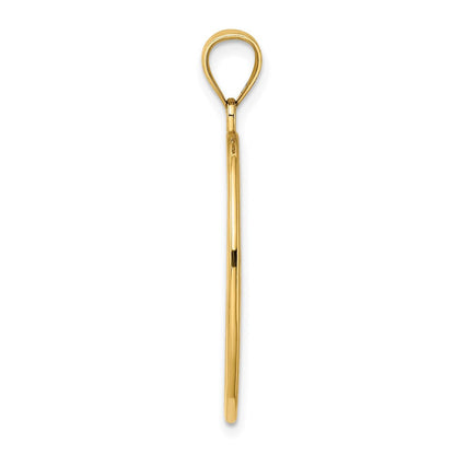 14K Gelbgold Charm Gelber Schmetterling in ovaler roter Blume mit Emaille