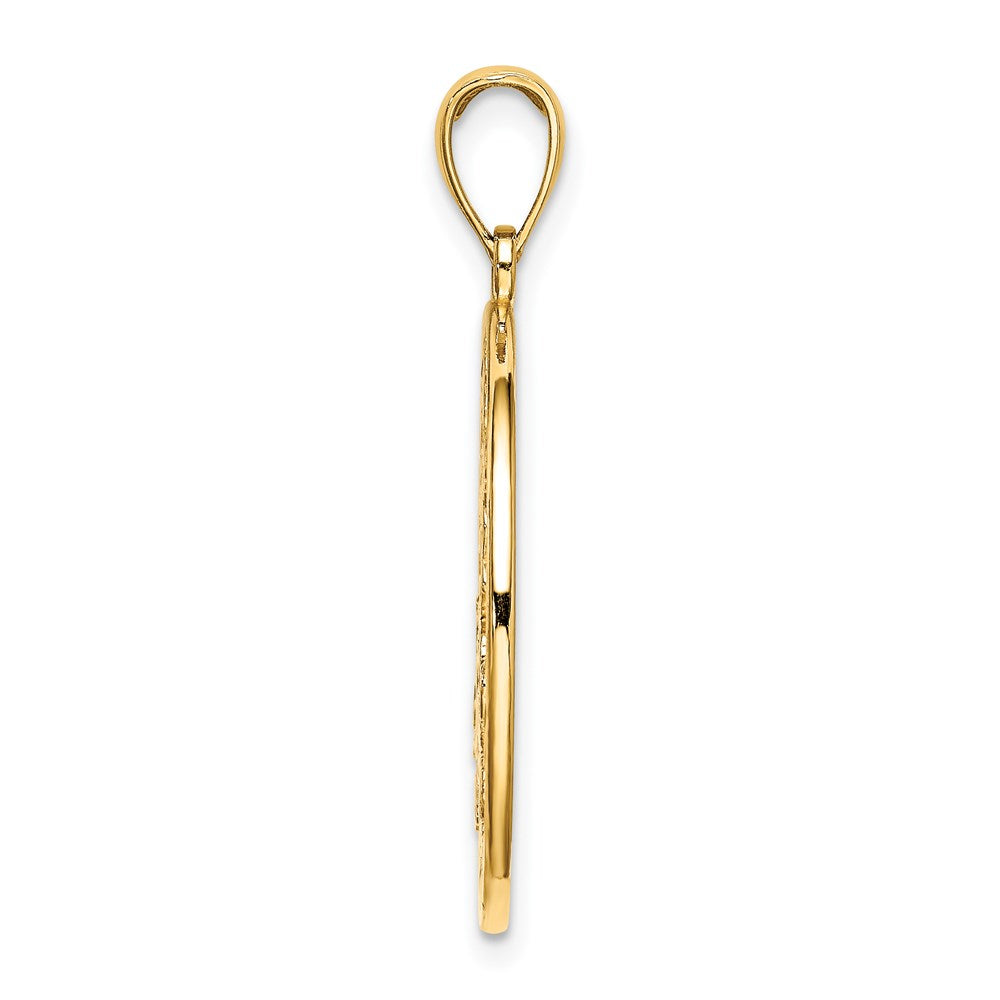 14K Gelbgold Charm mit Meeresschildkröten in Emaille im Kreis