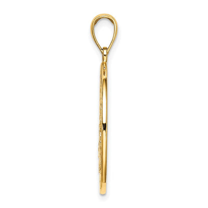 14K Gelbgold Charm mit Meeresschildkröten in Emaille im Kreis