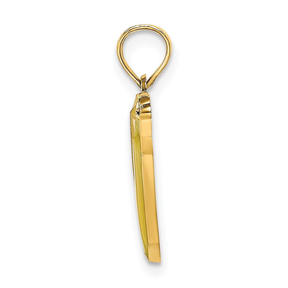 14K Gelbgold mit Emaille 2-d Bananas Charm