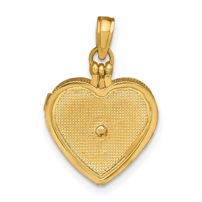 14K Gelbgold-Charm mit Emaille und Innenaufschrift „ICH LIEBE DICH“, 3-D-Bonbonschachtel