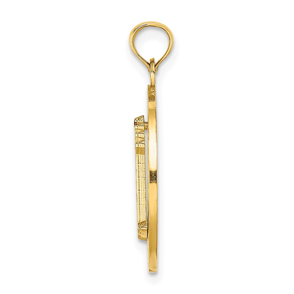 14K Gelbgold HILTON HEAD Emaille-Leuchtturm-Kreis-Charm