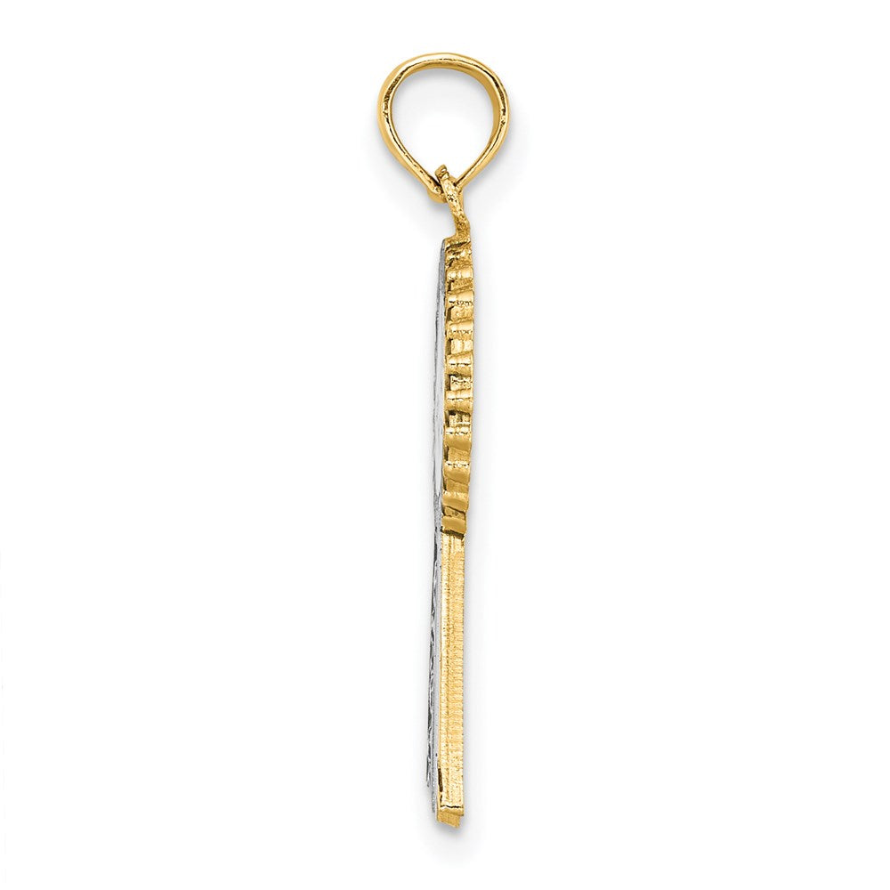14K Gelbgold Emaille-Charm „Siegerschleife 1. Platz“