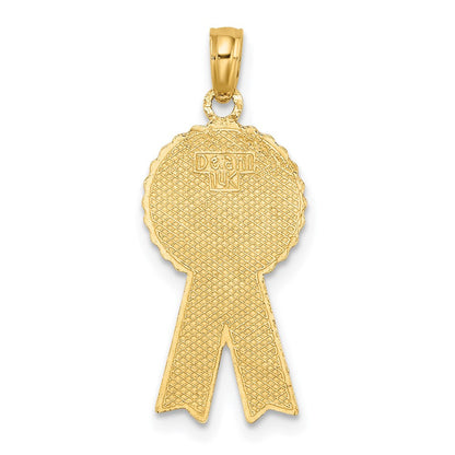 14K Gelbgold Emaille-Charm „Siegerschleife 1. Platz“