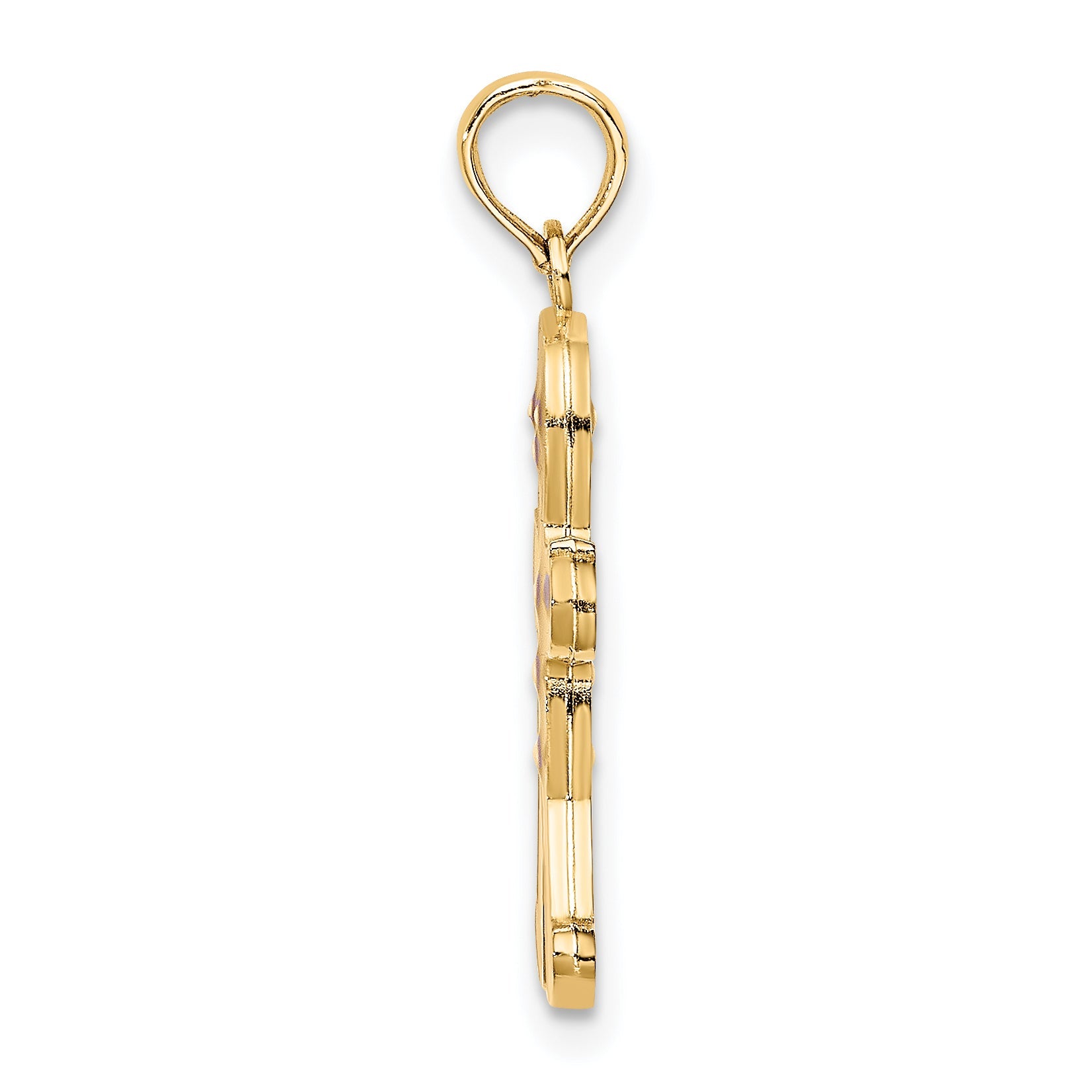 14K Gelbgold 3-d Emailliert Gingerbread Man Charm