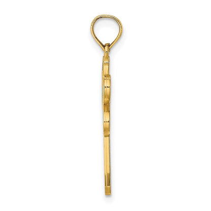 14K Gelbgold Libellen-Charm mit mehrfarbiger Emaille