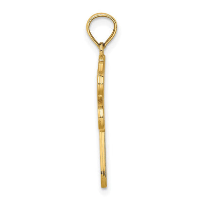 14K Gelbgold Mehrfarbig Emaille Libelle Charm